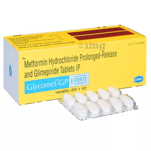 Glimepiride 1 mg+ Metformin 1000 mg